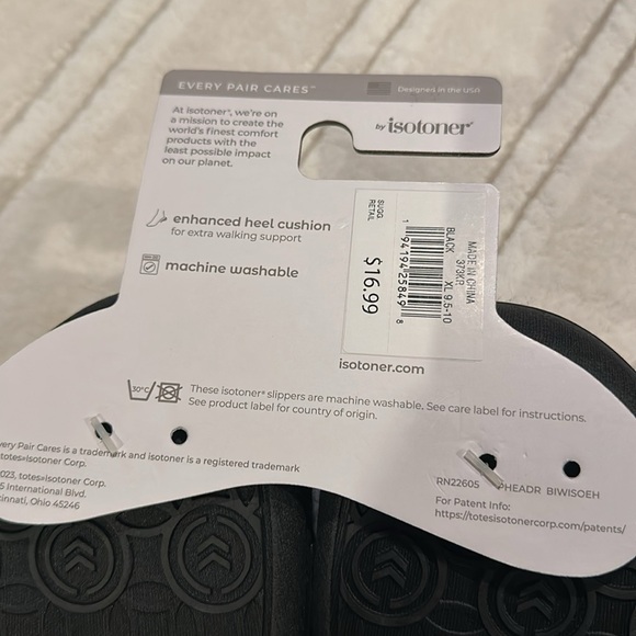 Positioned slippers size XL or size 10 enhanced heel cushion - Picture 5 of 5
